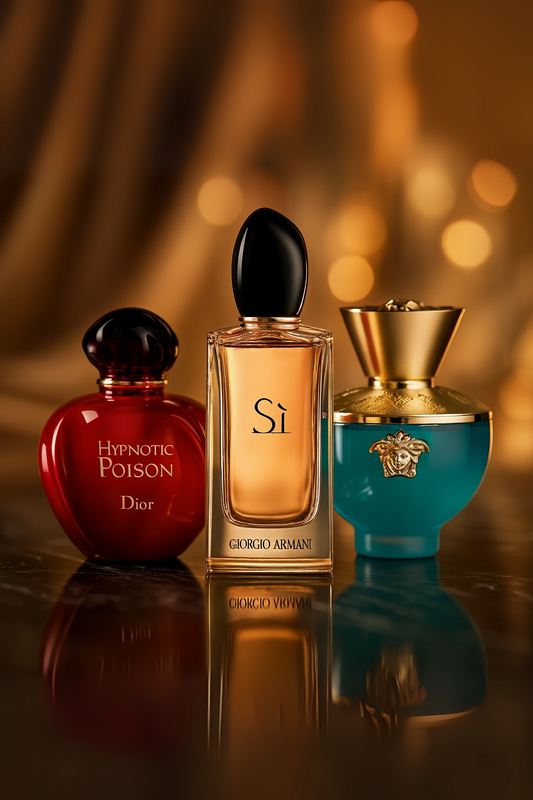 SADA 3 PARFÉMŮ DIOR HYPNOTIC POISON, GIORGIO ARMANI SÌ, VERSACE DYLAN TURQUOISE 100ML